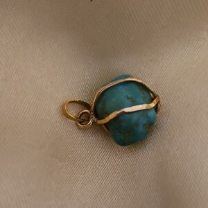 Gold and Turquoise Pendant